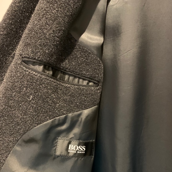 Hugo Boss Charcoal Grey Trench Coat - Picture 2 of 7